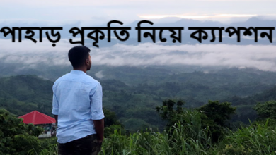 পাহাড় প্রকৃতি নিয়ে ক্যাপশন