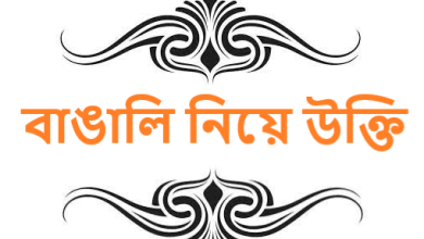 বাঙালি নিয়ে উক্তি