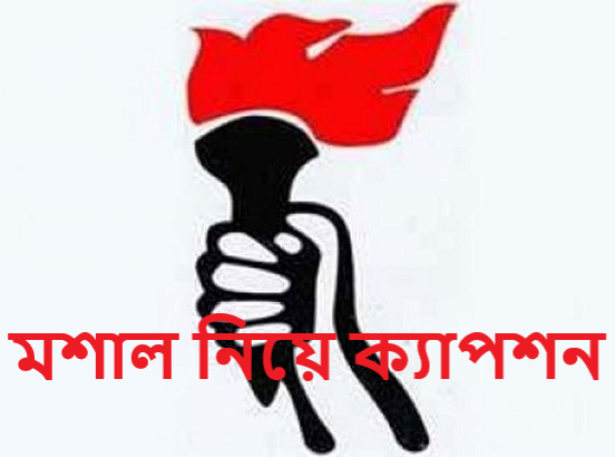 মশাল নিয়ে ক্যাপশন