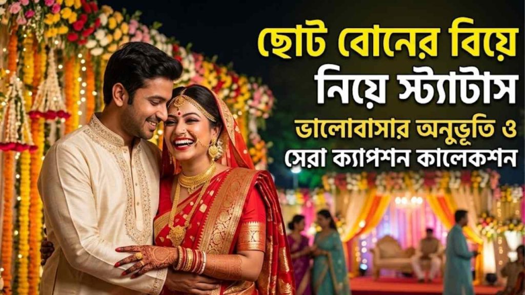 ছোট বোনের বিয়ে নিয়ে স্ট্যাটাস