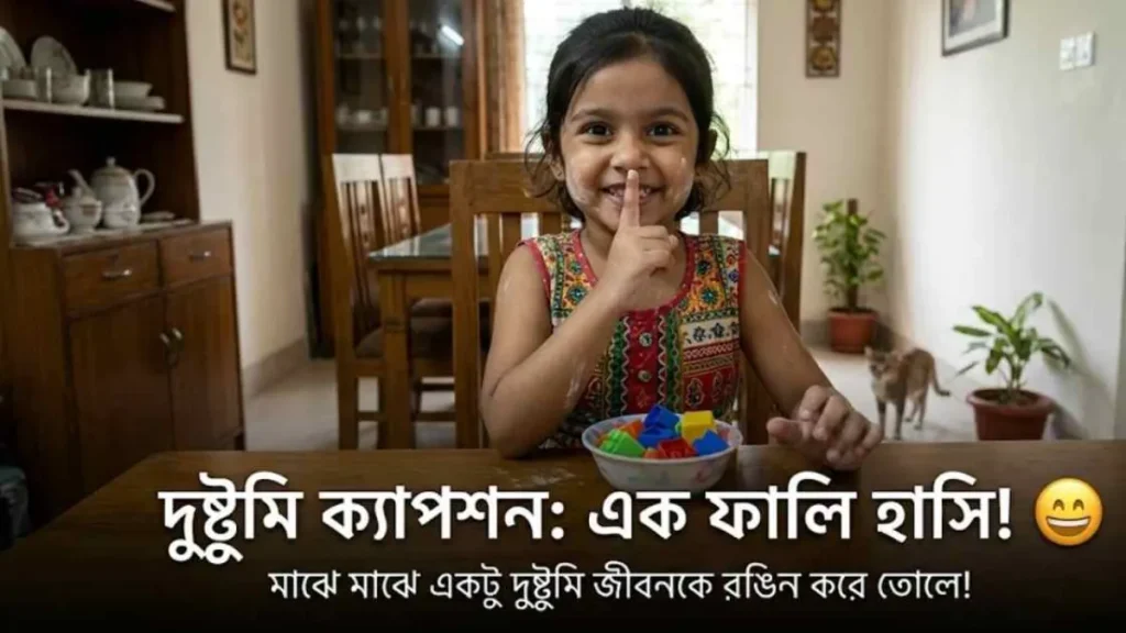 দুষ্টুমি ক্যাপশন