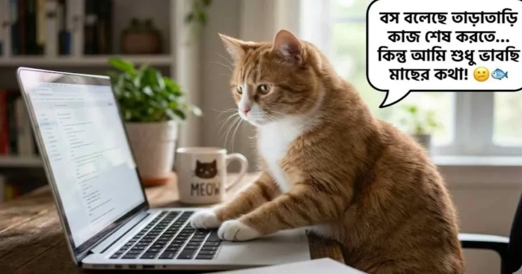বিড়াল নিয়ে ফানি ক্যাপশন